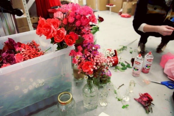 Spray Painted Blooms