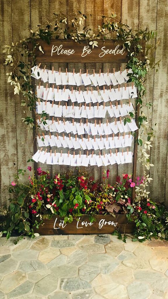 turning seed packets into striking escort cards