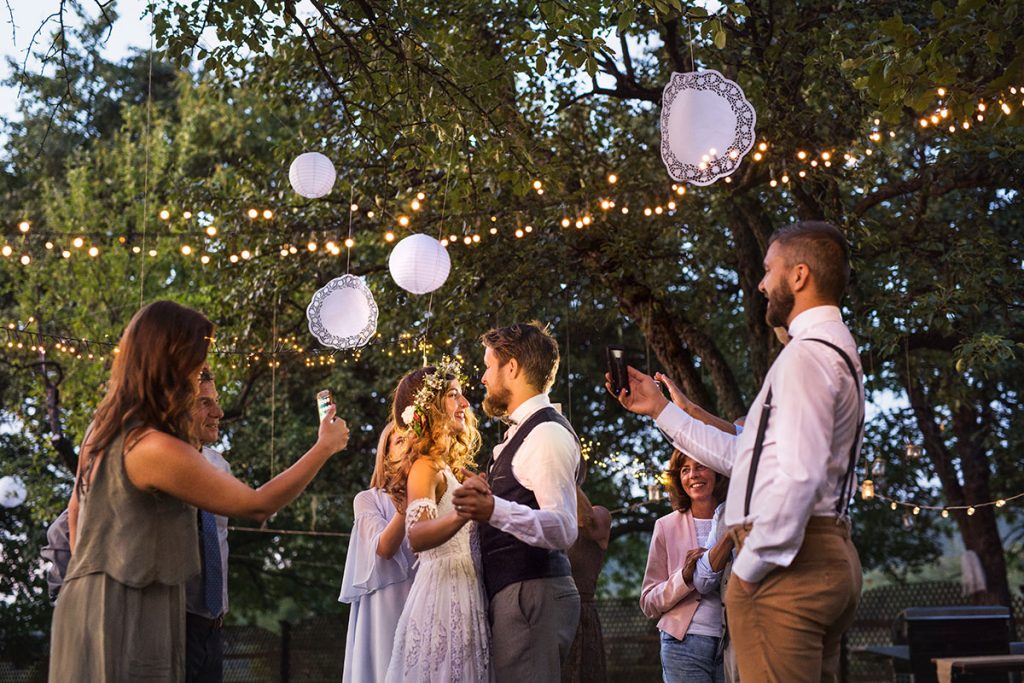 Bring your reception outside