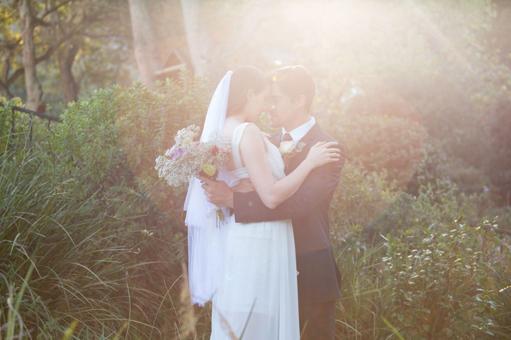Direct Sunlight Wedding Photo