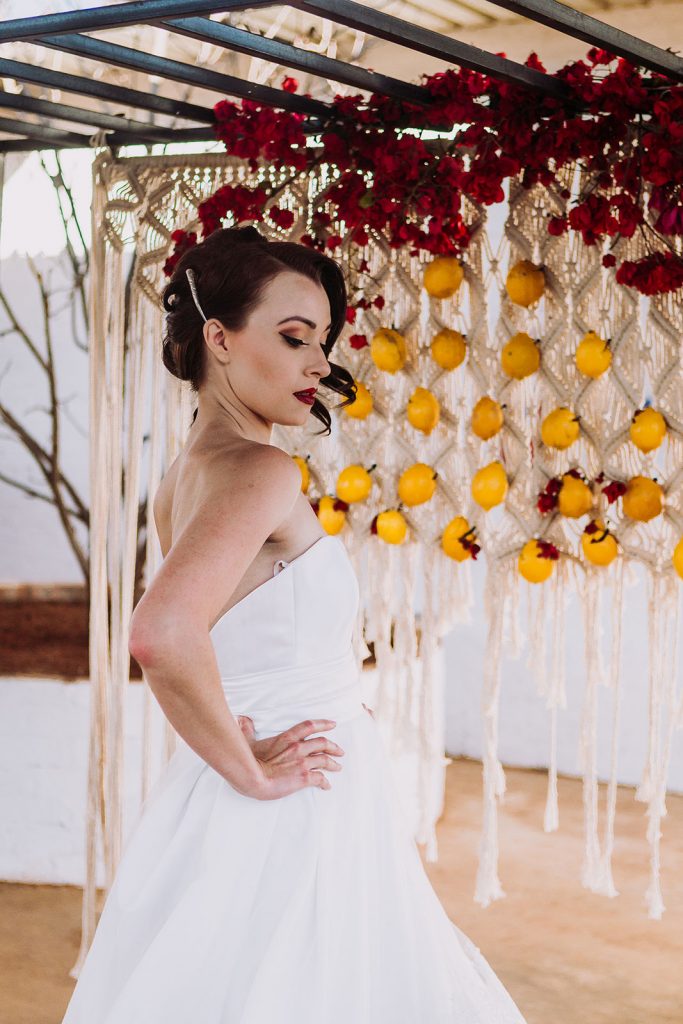 Bride at macrame